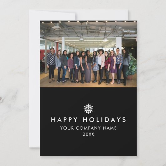 ビジネスチームフォトロゴフォトクリスマスカード (正面)