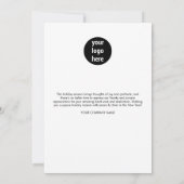 ビジネスチームフォトロゴフォトクリスマスカード (裏面)