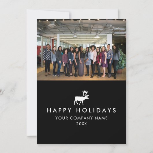 ビジネスチームフォトロゴフォトクリスマスカード (正面)