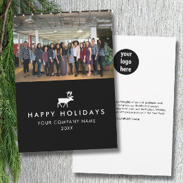 ビジネスチームフォトロゴフォトクリスマスカード