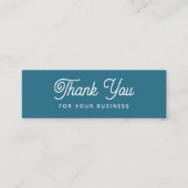 ビジネスティール（緑がかった色）割引ありモダンがとう スキニー名刺 (正面)