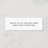 ビジネスティール（緑がかった色）割引ありモダンがとう スキニー名刺 (裏面)