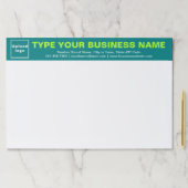 ビジネスティール(緑がかった色)見出し大きなティアウェイ紙パッド ペーパーパッド (インサイチュ)