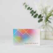 ビジネステンプレートモダンカラフル抽象芸術芸術 名刺 (スタンド正面)