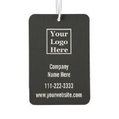 ビジネステンプレートロゴの白黒はこちら カーエアーフレッシュナー (裏面)