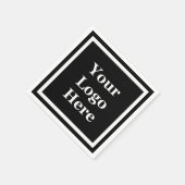 ビジネステンプレートロゴの白黒はこちら スタンダードカクテルナプキン (角)