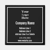 ビジネステンプレートロゴの白黒はこちら マグネット (正面)