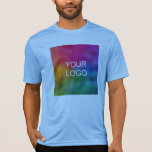 ビジネステンプレート会社のロゴメニューのアップロード Tシャツ<br><div class="desc">パーソナライズテンプレートホワイトアップロード画像ロゴを追加フォトスポーツTek競合他社Tシャツ。</div>