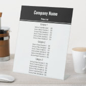 ビジネステンプレート白黒価格表 台座サイン (インサイチュ)