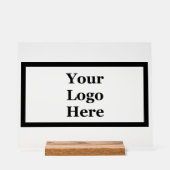 ビジネステンプレート縁どブラックロゴはこちら アクリルサイン (正面)