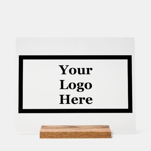 ビジネステンプレート縁どブラックロゴはこちら アクリルサイン (正面)