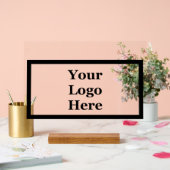 ビジネステンプレート縁どブラックロゴはこちら アクリルサイン (ウェディング)