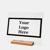 ビジネステンプレート縁どブラックロゴはこちら アクリルサイン (傾斜)