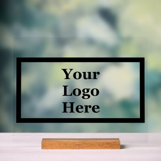 ビジネステンプレート縁どブラックロゴはこちら アクリルサイン (ニュートラル)