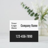 ビジネステンプレートQRコードとロゴはこちら ポストカード (スタンド正面)