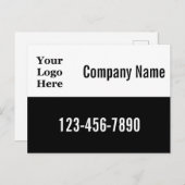 ビジネステンプレートQRコードとロゴはこちら ポストカード (正面/裏面)