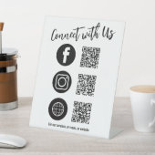 ビジネステーブルトップQRコードシンプルソーシャルメディア 台座サイン (インサイチュ)