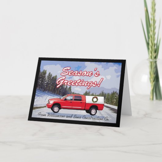 ビジネストラックロゴ契約者クリスマスグリーティング シーズンカード (正面)