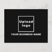 ビジネスニューイヤースモールブラックフラットホリデーカード シーズンカード (裏面)