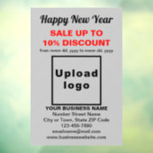 ビジネスニューイヤーセール グレイ ウィンドウクリング ウィンドウサイン (シート3)