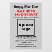 ビジネスニューイヤーセール グレイ ウィンドウクリング ウィンドウサイン (シート)