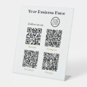 ビジネスネットワパーソナライズされたークQRコード 台座サイン (正面)