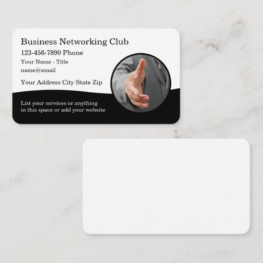 ビジネスネットワーキングおよびマーケティング名刺 名刺 (正面/裏面)