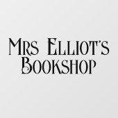 ビジネスネームシックシンプルブラックブティック ウィンドウサイン (シート)