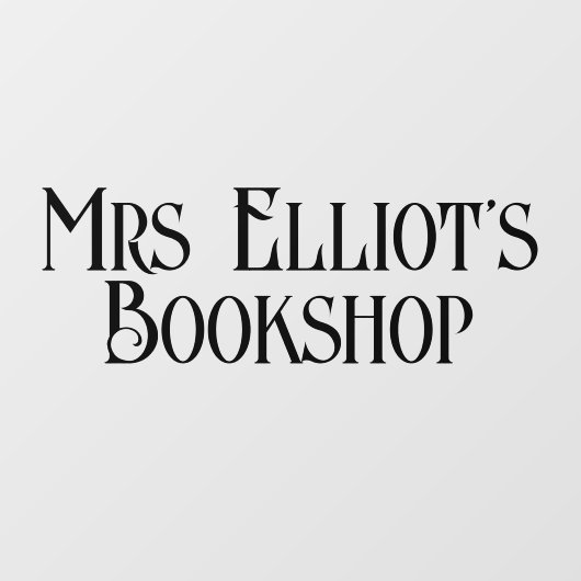 ビジネスネームシックシンプルブラックブティック ウィンドウサイン (シート)