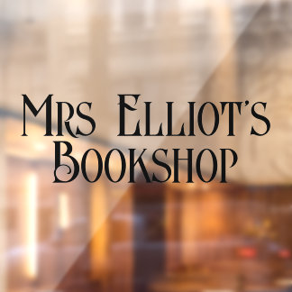 ビジネスネームシックシンプルブラックブティック ウィンドウサイン