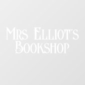 ビジネスネームシックシンプルホワイトブティック ウィンドウサイン (シート)