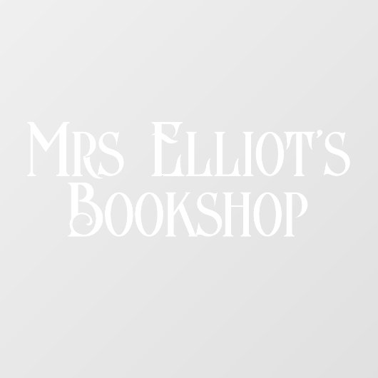 ビジネスネームシックシンプルホワイトブティック ウィンドウサイン (シート)