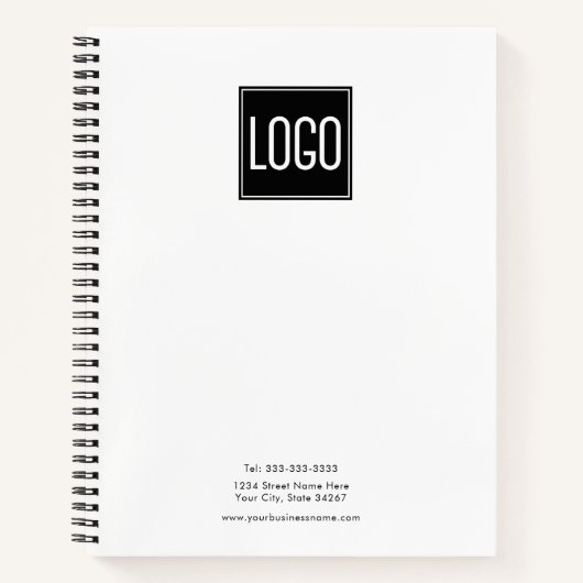 ビジネスノート - ロゴと会社情報 ノートブック (正面)