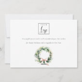 ビジネスノードクリスマスリースのロ企業のゴ シーズンカード (裏面)