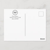 ビジネスハッピーバースデーカップケーキロゴの追加 ポストカード (裏面)