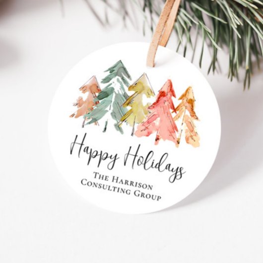 ビジネスハッピーホリデーズウォーター企業のカラー フェイバータグ