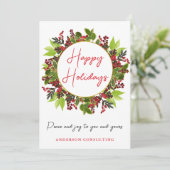 ビジネスハッピーホリデーズピースと喜び シーズンカード (スタンド正面)