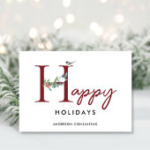 ビジネスハッピーホリデーモダンシンプル シーズンカード