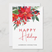 ビジネスハッピーホリデーモダン シーズンカード (正面)