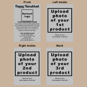 ビジネスハヌッカグレイ折り畳みホリデーカード シーズンカード