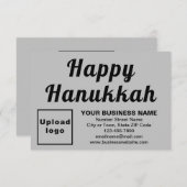 ビジネスハヌッカスモールグレーフラットカード (正面/裏面)