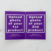 ビジネスハヌッカパープル折りグリーティングカード カード (内部)