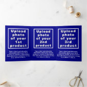 ビジネスハヌッカブルートリフォールドカード 三つ折りカード (内部)