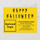 ビジネスハロウィンイエローホリディハガキ シーズンポストカード (正面)