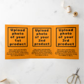 ビジネスハロウィンオレンジカラートリフォールドカード 三つ折りカード (内部)