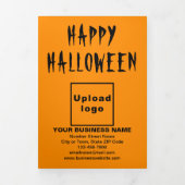 ビジネスハロウィンオレンジカラートリフォールドカード 三つ折りカード (カバー)