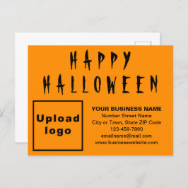 ビジネスハロウィンオレンジカラーホリデーポストカード シーズンポストカード