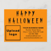 ビジネスハロウィンオレンジカラーホリデーポストカード シーズンポストカード (正面)