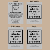 ビジネスハロウィングレーフォールドホリデーカード シーズンカード