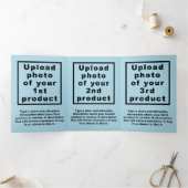 ビジネスハロウィンライトブルートリフォールドカード 三つ折りカード (内部)